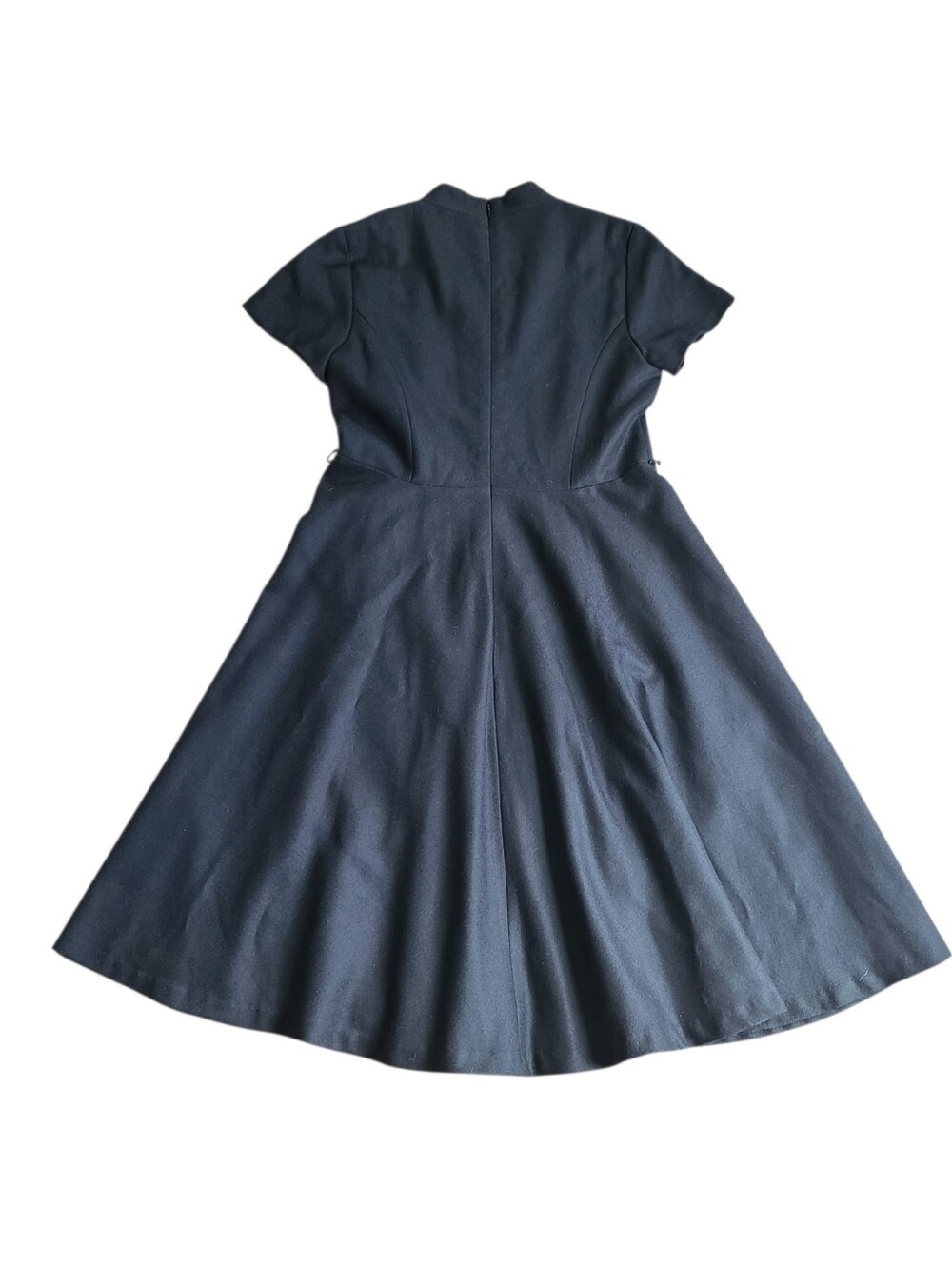 NWT -Vintage Pendleton black wool midi dress fit flare- size 8 petite - Picture 3 of 8